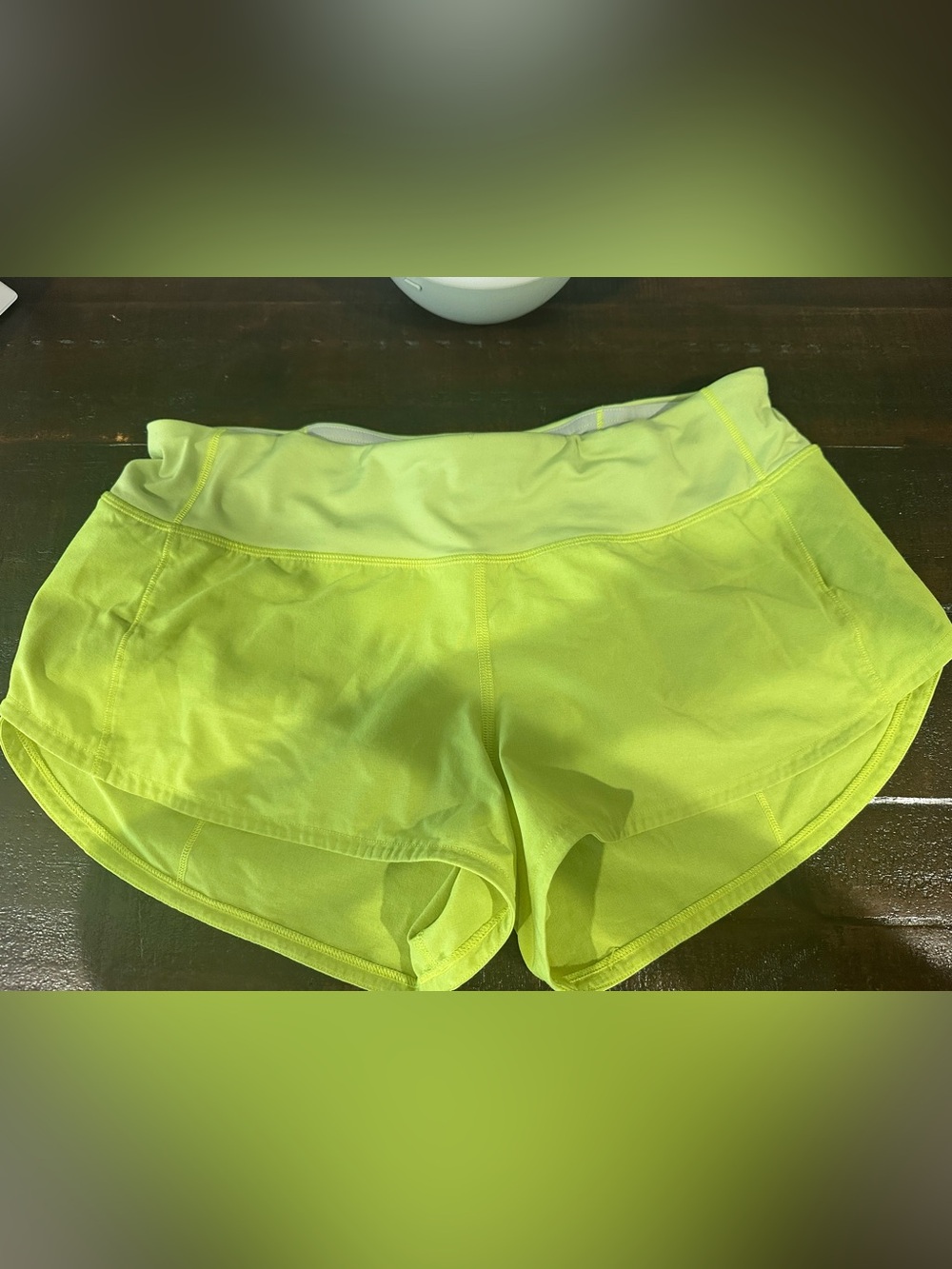 lululemon athletica Neon Yellow Athletic Shorts